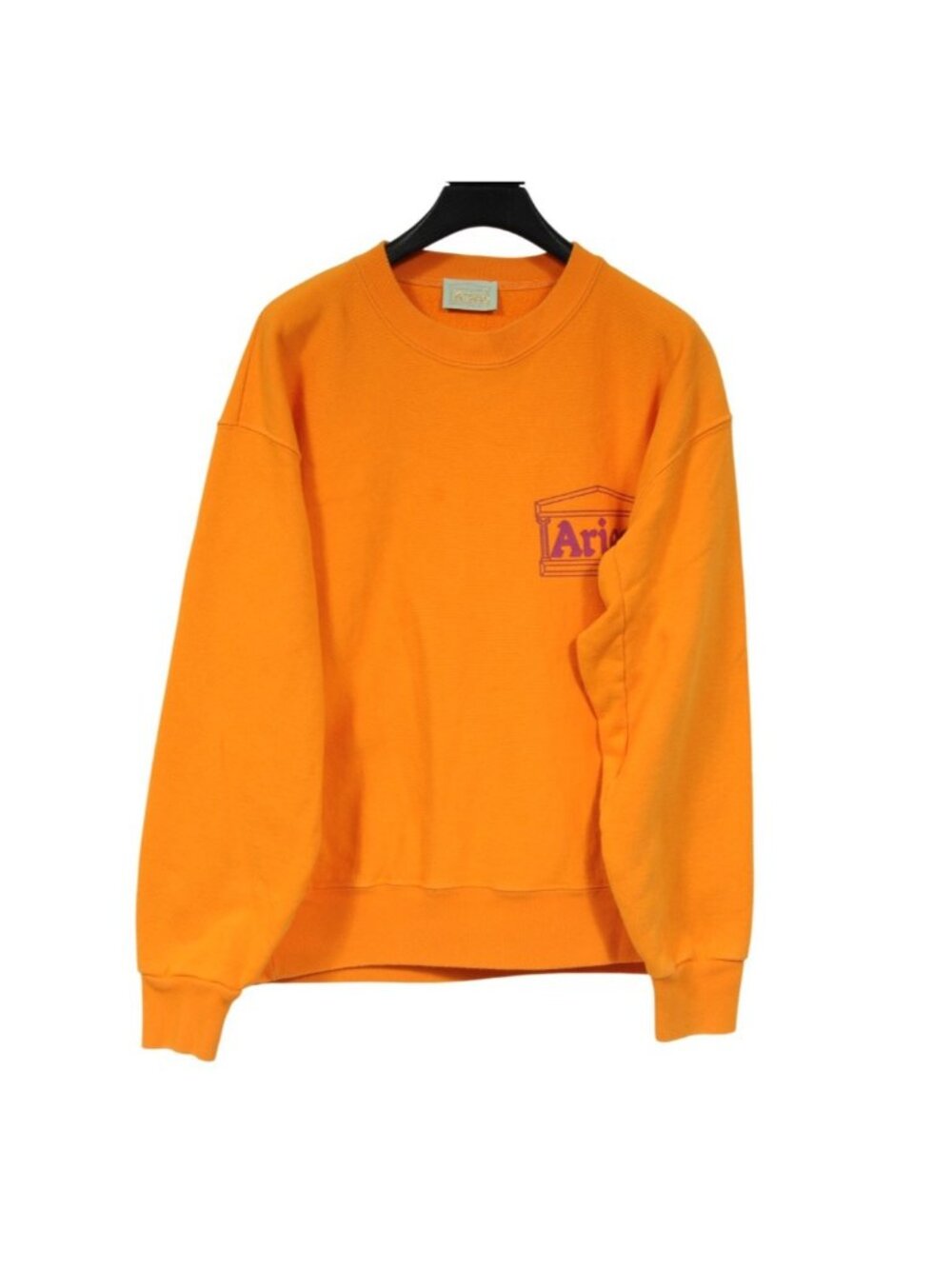 Aries Women Arise Classic Temple Sweatshirt Size Medium Orange Sweater Logo